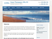 Tablet Screenshot of carynthompsoncpa.com